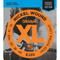Cordes électrique jazz x-lite D'Addario EJ20