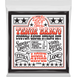Stainless steel banjo tenor light 9-28
