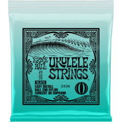 Ukulele concert/soprano nylon noir à boule 28-40
