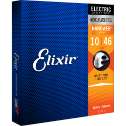 CORDES GUITARE ELECTRIQUE  NANOWEB L 10-46 Elixir