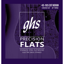 Cordes de basse Custom Medium 45-105 precision flats GHS