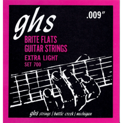 Cordes Guitare électrique Brite Flats Extra Light 09-42 GHS