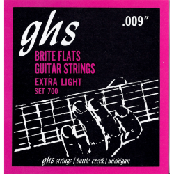 Cordes guitare électrique Brite Flats Extra Light 09-42 GHS