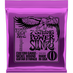 Cordes guitare Electrique Power slinky 7 cordes 11-58 Ernie Ball