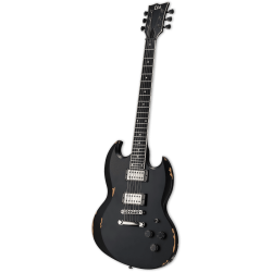 Volsung Distressed Black Satin