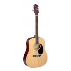 Guitare acoustique dreadnought 1/2 naturelle avec table en tilleul