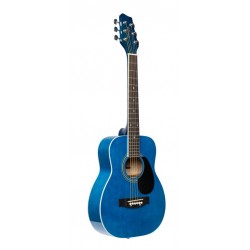 Guitare acoustique dreadnought 1/2 bleue avec table en tilleul