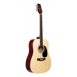 Guitare acoustique dreadnought 4/4 naturelle avec table en tilleul