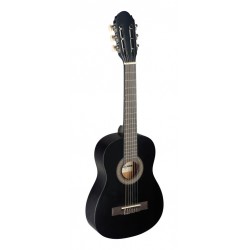 Guitare classique 1/4 noire avec table en tilleul