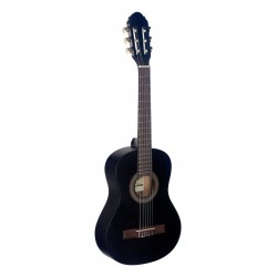 Guitare classique 1/2 noire avec table en tilleul