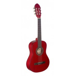 Guitare classique 1/2 rouge avec table en tilleul