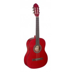 Guitare classique 3/4 rouge avec table en tilleul