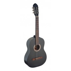 Guitare classique 4/4 noire avec table en tilleul