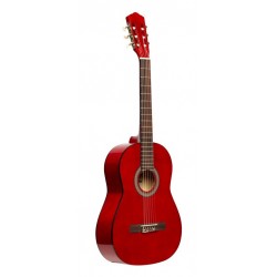 Guitare classique 3/4 avec table en tilleul, rouge