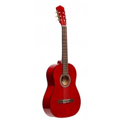 Guitare classique 4/4 avec table en tilleul, rouge