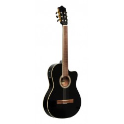 Guitare classique électro-acoustique pan coupé SCL60 avec EQ 4 bandes de B-Band, noire