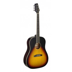 Guitare dreadnought Slope Shoulder, sunburst, modèle gaucher