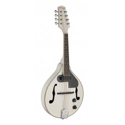 Mandoline bluegrass électro-acoustique blanche avec table en nato