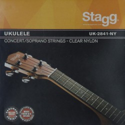 Jeu de cordes en nylon transparent pour ukulele