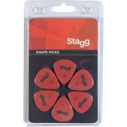 Lot de 6 plectres Stagg standard de 1 mm en plastique