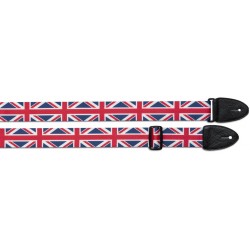 Sangle en térylène pour guitare, motif drapeau britannique