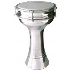 20 cm Darbuka aluminium lisse avec clef d'accordage