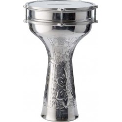 20 cm Darbuka aluminium martelé avec clef d'accordage