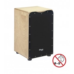 Cajón de taille standard en bouleau avec plaque de frappe noire