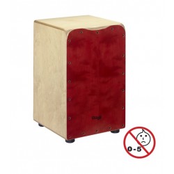 Cajón de taille standard en bouleau avec plaque de frappe rouge