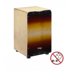 Cajón de taille standard en bouleau avec plaque de frappe de couleur sunburst