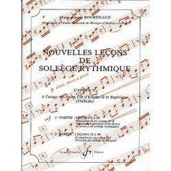 Nouvelles leçons de solfege rythmique cahier 5 de Bourdeaux