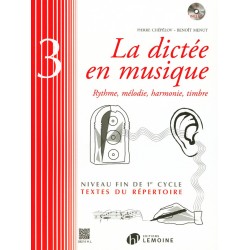 La dictée en musique Vol.3 - fin du 1er cycle - CHEPELOV Pierre / MENUT Benoit