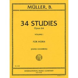34 Études pour Cor Op. 64 - Vol. 1 Muller