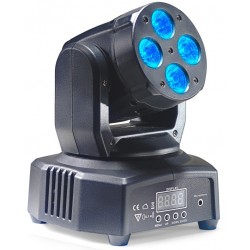 Projecteur lyre HeadBanger 8 équipé de 4 LED RGBW de 10 watts (Headbanger Mini 8)