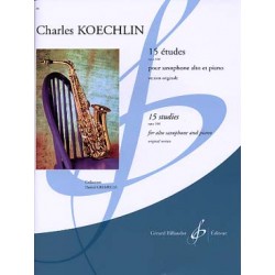 15 études pour saxophone alto et piano opus 188 de Charles Koechlin