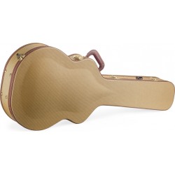 Etui rigide Deluxe en tweed doré pour guitare jumbo, série Vintage-style