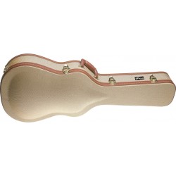 Etui rigide Deluxe en tweed doré pour guitare classique 4/4, série Vintage-style