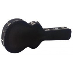 Etui rigide Deluxe en tweed noir pour guitare semi-acoustique, série Vintage-style