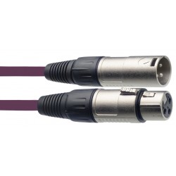 Câble de microphone XLR/XLR (m/f), 6 m, violet