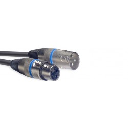 Câble de microphone XLR/XLR (m/f), 6 m, bleu
