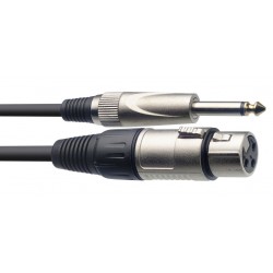 Câble de microphone XLR/jack (f/m), 6 m