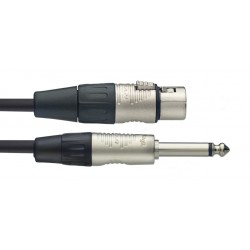 Câble de microphone, XLR/jack (f/m), 1 m