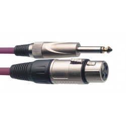 Câble de microphone XLR/jack (f/m), 6 m, violet