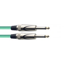 Câble instrument, jack/jack (m/m), 3 m, connecteurs robustes, vert, série S