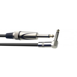 Câble instrument, jack/jack (m/m, droit/coudé), 1,5 m, connecteurs robustes, série S