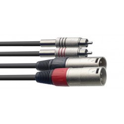 Câble bretelle, XLR/RCA (m/m), 6 m