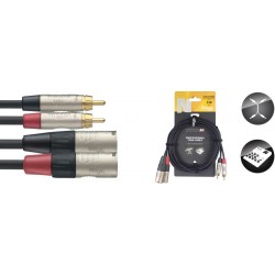 Câble bretelle, RCA/XLR (m/m), 3 m, série N