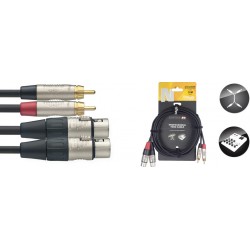 Câble bretelle, RCA/XLR (m/f), 3 m, série N