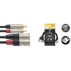 Câble bretelle, RCA/XLR (m/m), 1,5 m, série N