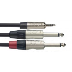 Série N, câble Y, mini jack/jack (m/m), stéréo/mono, 1 m